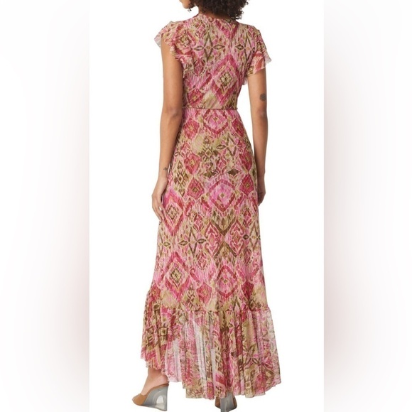 MISA Los Angeles Avaline Ikat Flutter Sleeve Dress - Picture 2 of 6